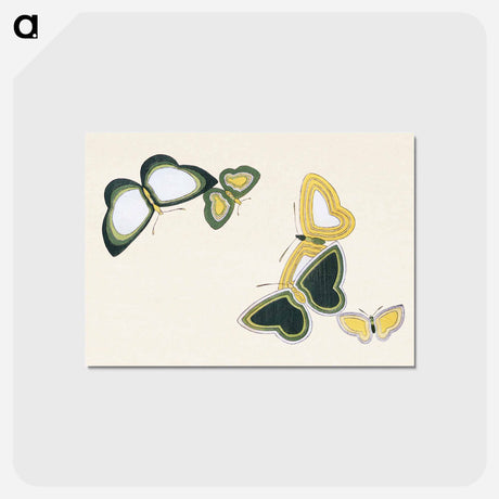 アートポストカード-One Thousand Butterflies - 神坂 雪佳 Postcard.