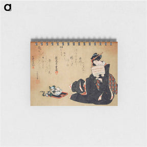 アートメモ帳-Hokusai's Woman with Morning Glories - 葛飾 北斎 Memo.