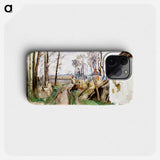 A Village Road near Auvers - Paul Cezanne Phone Case.