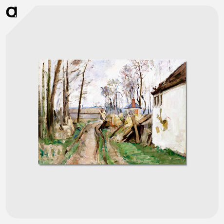 アートポストカード-A Village Road near Auvers - ポール セザンヌ Postcard.