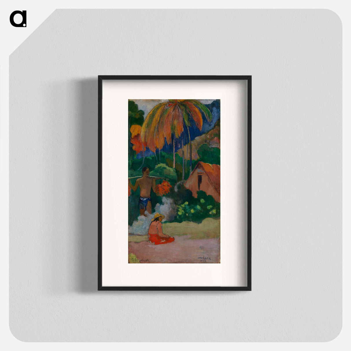 Landscape in tahiti (mahana maà) - ポール ゴーギャン Poster.