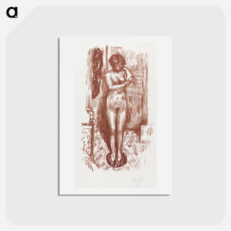 アートポストカード-Standing Naked Woman Washing
 - ピエール ボナール Postcard.