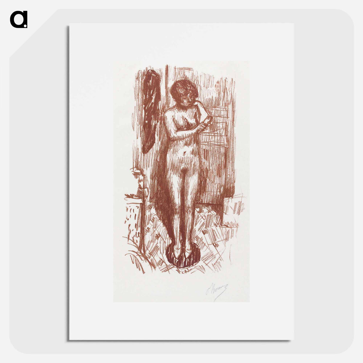 Standing Naked Woman Washing
 - ピエール ボナール Poster.