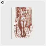 アートポストカード-Standing Naked Woman Washing
 - ピエール ボナール Postcard.