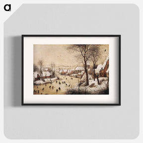 アートポスター-Winter Landscape with Skaters and a Bird Trap - ピーター ブリューゲル Poster.