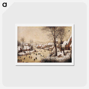 アートポストカード-Winter Landscape with Skaters and a Bird Trap - ピーター ブリューゲル Postcard.