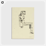 アートポストカード-Female nude with hand on her head - テオ ファン ドゥースブルフ Postcard.