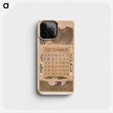 Kalenderblad december met gier by Theo van Hoytema - テオ ヴァン ホイテマ Phone Case.