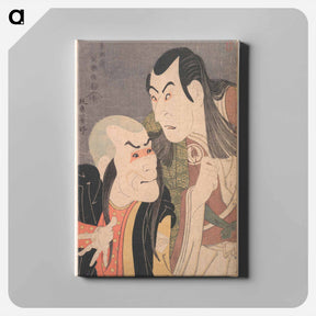 アートパネル-Sawamura Yodogorō II and Bandō Zenji as Kawatsura Hōgen and Onisadobō in the Play "Koinyōbō Somewake Tazuna" - 東洲斎 写楽 Canvas.