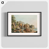 Ancient Temple in the Island of Salina - View of the Ottoman Empire Poster.