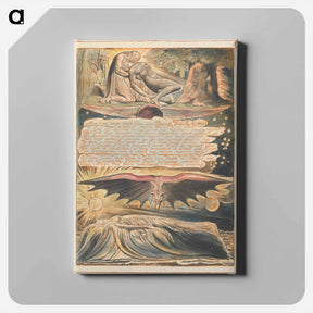 アートパネル-Jerusalem, Plate 37, "And One stood forth...." - ウィリアム ブレイク Canvas.