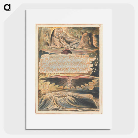 アートポスター-Jerusalem, Plate 37, "And One stood forth...." - ウィリアム ブレイク Poster.