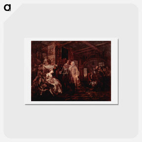 アートポストカード-The Wedding Banquet - ウィリアム ホガース Postcard.