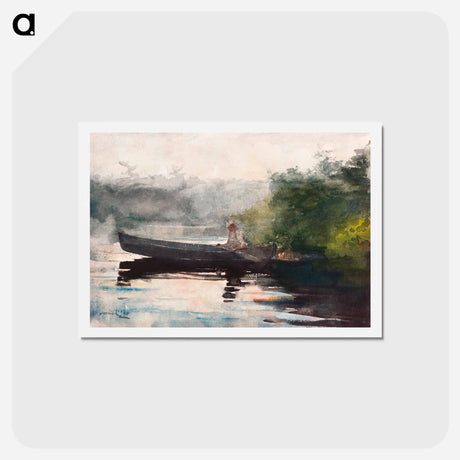アートポストカード-The End of the Day, Adirondacks - ウィンスロー ホーマー Postcard.