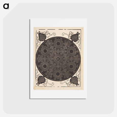 アートポストカード-Knob with seven rings - アルブレヒト デューラー Postcard.