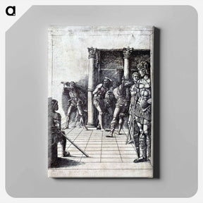 アートパネル-The Flagellation of Christ in the pavement - アンドレア マンテーニャ Canvas.