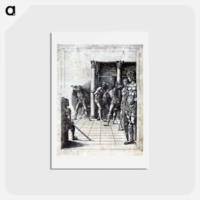 アートポストカード-The Flagellation of Christ in the pavement - アンドレア マンテーニャ Postcard.