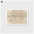 アートポストカード-Reduced ordnance map of London - アンティーク地図 Postcard.