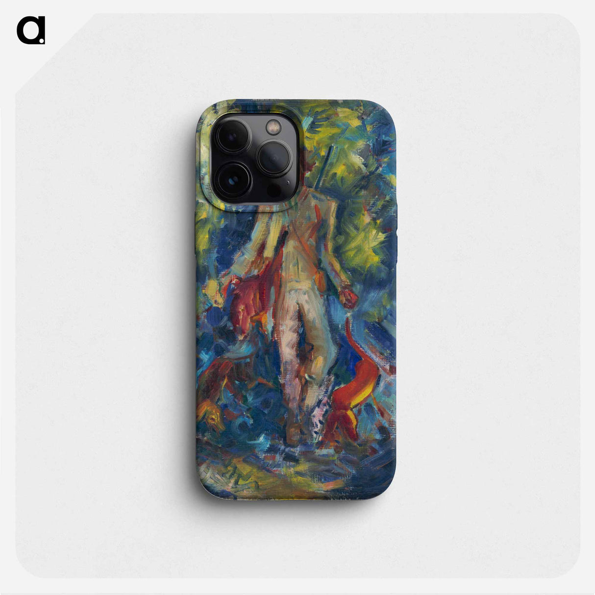 Standing huntsman with two dogs - アーノルド ピーター ワイズ クビンチャン Phone Case.