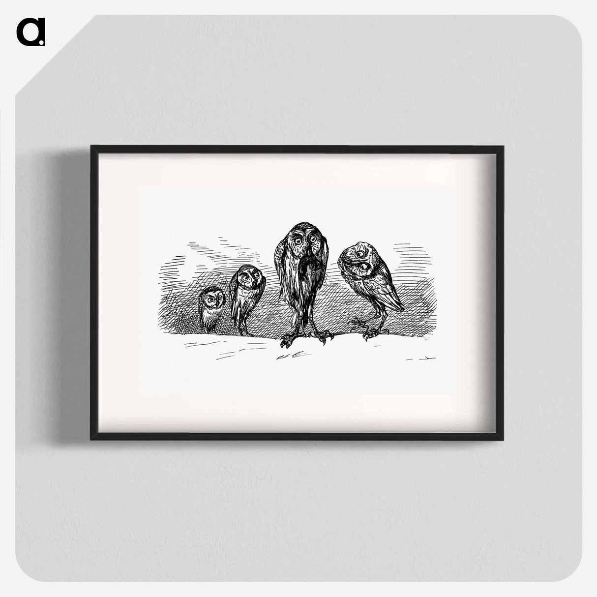 アートポスター-Owls from Griset's Grotesques
 - 大英図書館 Poster.
