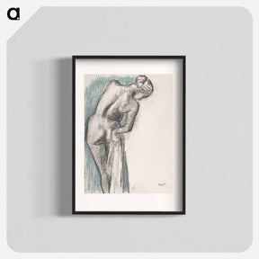 アートポスター-Naked woman. Bather Drying Herself - エドガー ドガ Poster.