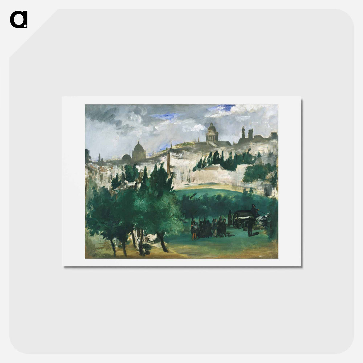 アートポストカード-The Funeral - エドゥアール マネ Postcard.