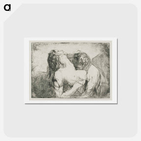 アートポストカード-The Bite - エドヴァルド ムンク Postcard.