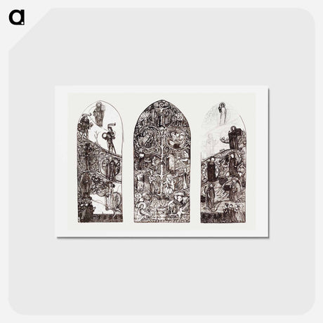 アートポストカード-The Tree of Jesse - エドワード バーン ジョーンズ Postcard.