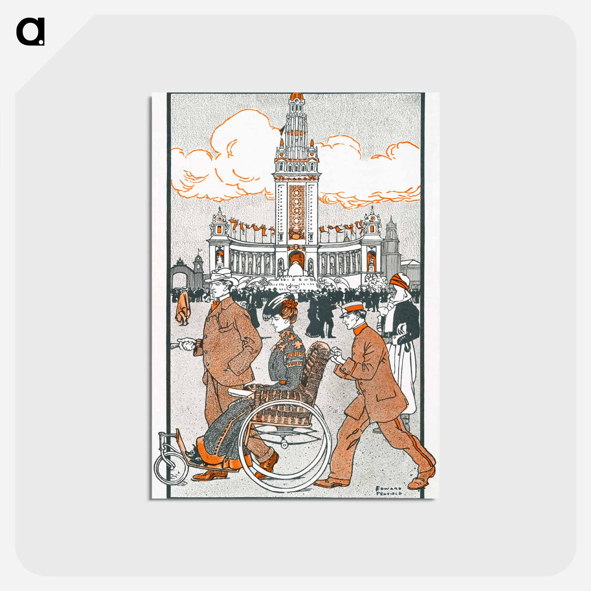 アートポストカード-Pan-American Exposition print - エドワード ペンフィールド Postcard.