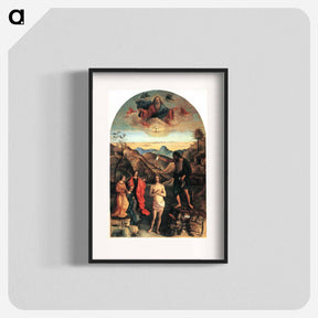 アートポスター-Baptism of Christ, St. John Altarpiece - ジョヴァンニ ベッリーニ Poster.