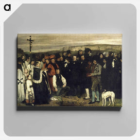 アートパネル-A Burial at Ornans - ギュスターヴ クールベ Canvas.