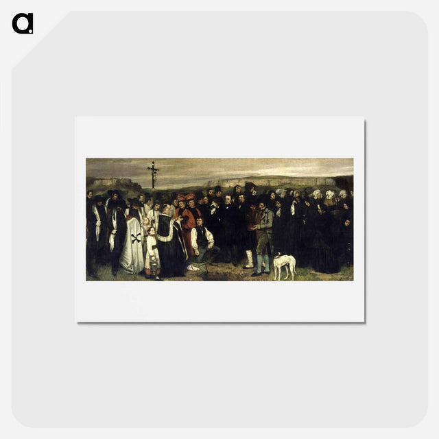 アートポストカード-A Burial at Ornans - ギュスターヴ クールベ Postcard.