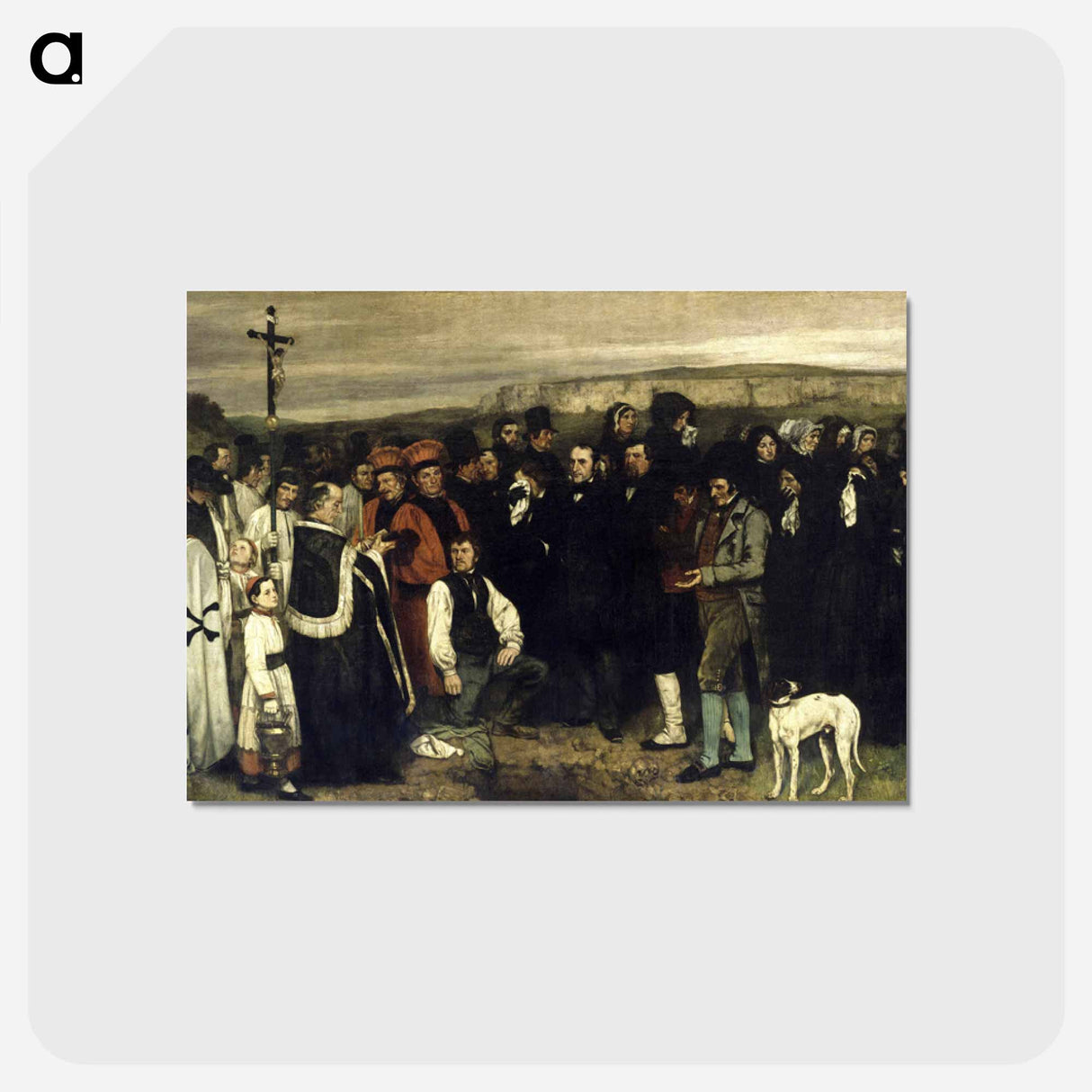 アートポストカード-A Burial at Ornans - ギュスターヴ クールベ Postcard.