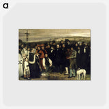 アートポストカード-A Burial at Ornans - ギュスターヴ クールベ Postcard.