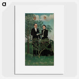 The Past and the Present, or Philosophical Thought - Henri Rousseau Poster.