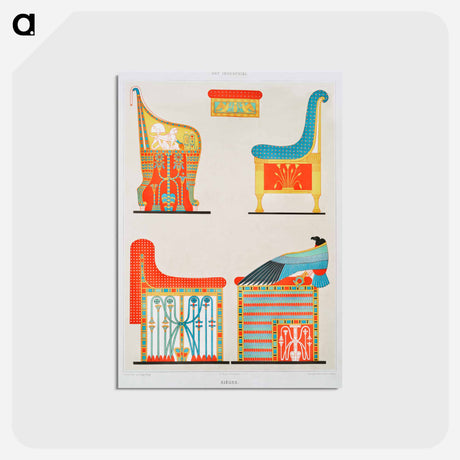 アートポストカード-Egyptian Seats
 - エジプト美術史 Postcard.