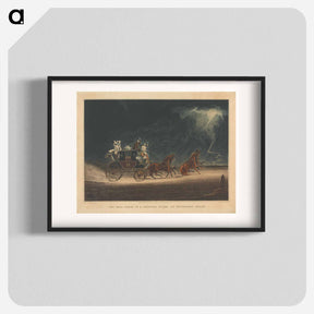 アートポスター-Coaching: The Mail Coach in a Thunder on Newmarket Heath
 - ジェームス ヒース Poster.