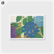 アートポストカード-Hydrangea from Momoyogusa–Flowers of a Hundred Generations - 神坂 雪佳 Postcard.