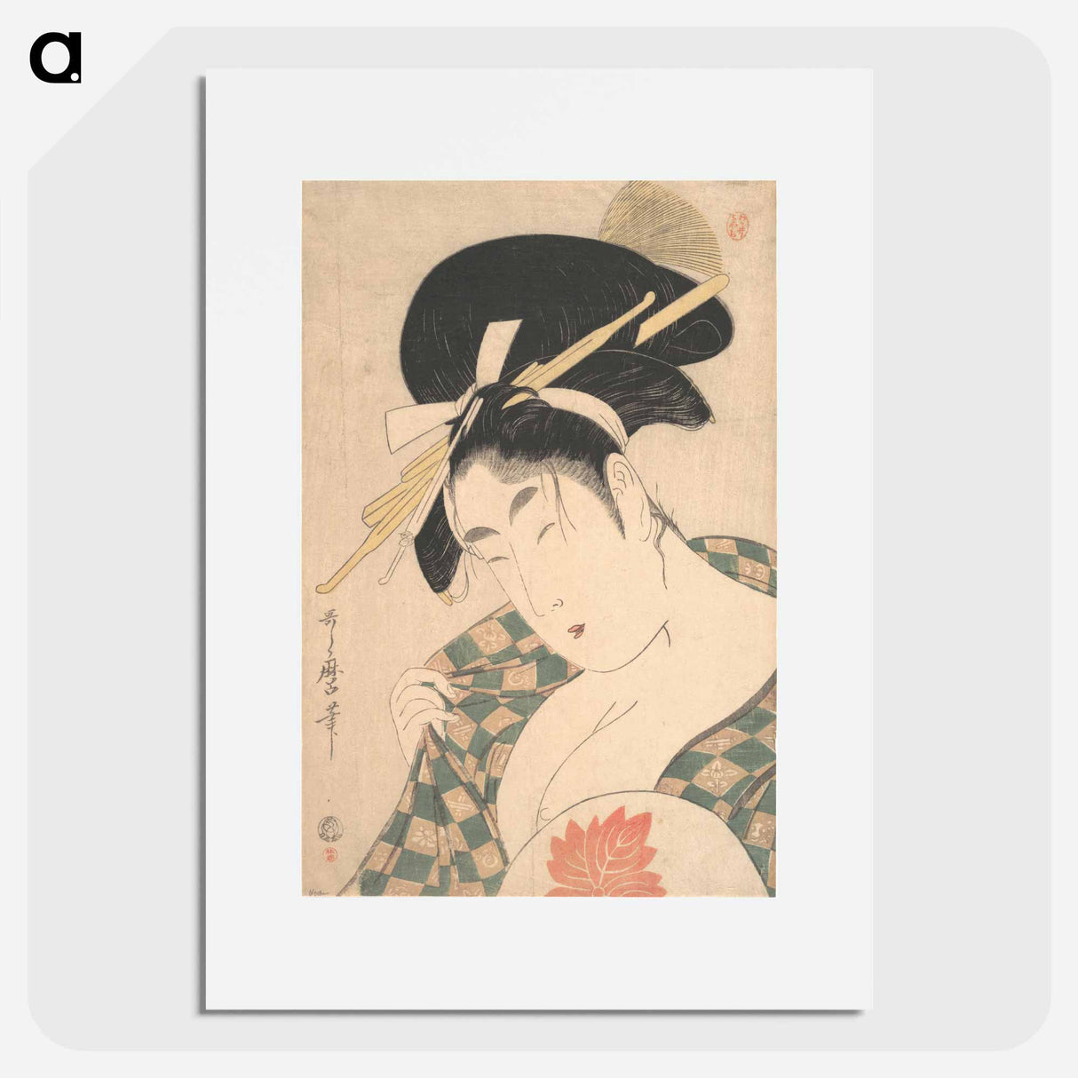 A Courtesan - 喜多川 歌麿 Poster.