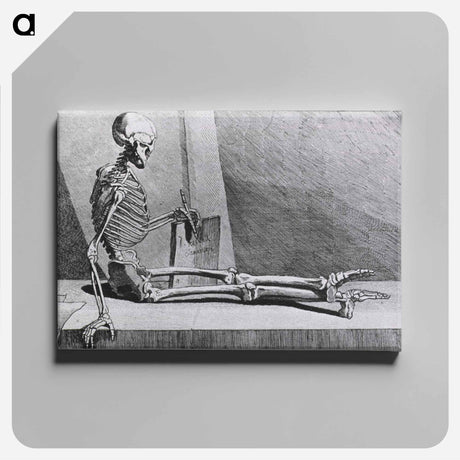アートパネル-Dance of Death: Skeleton with Pen and Book
 - 国立医学図書館 Canvas.