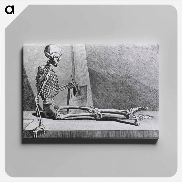 アートパネル-Dance of Death: Skeleton with Pen and Book
 - 国立医学図書館 Canvas.