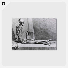 アートポストカード-Dance of Death: Skeleton with Pen and Book
 - 国立医学図書館 Postcard.