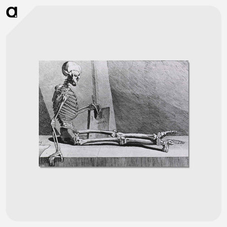 アートポストカード-Dance of Death: Skeleton with Pen and Book
 - 国立医学図書館 Postcard.
