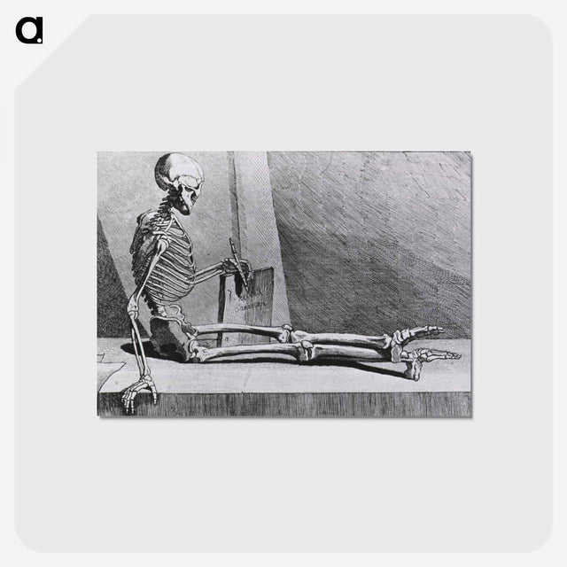 アートポストカード-Dance of Death: Skeleton with Pen and Book
 - 国立医学図書館 Postcard.