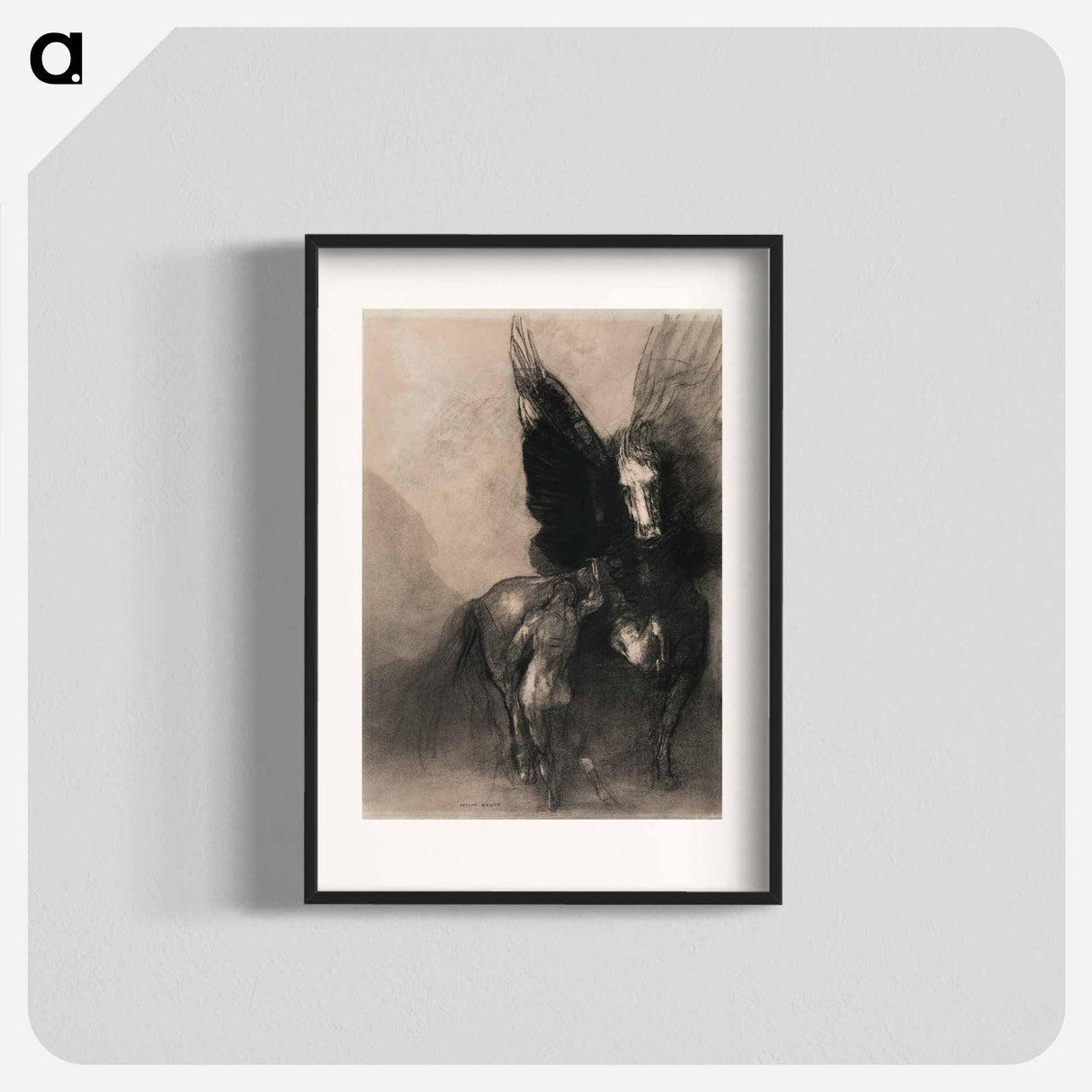 Pegasus and Bellerophon - Odilon Redon Poster.