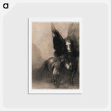 アートポストカード-Pegasus and Bellerophon - オディロン ルドン Postcard.