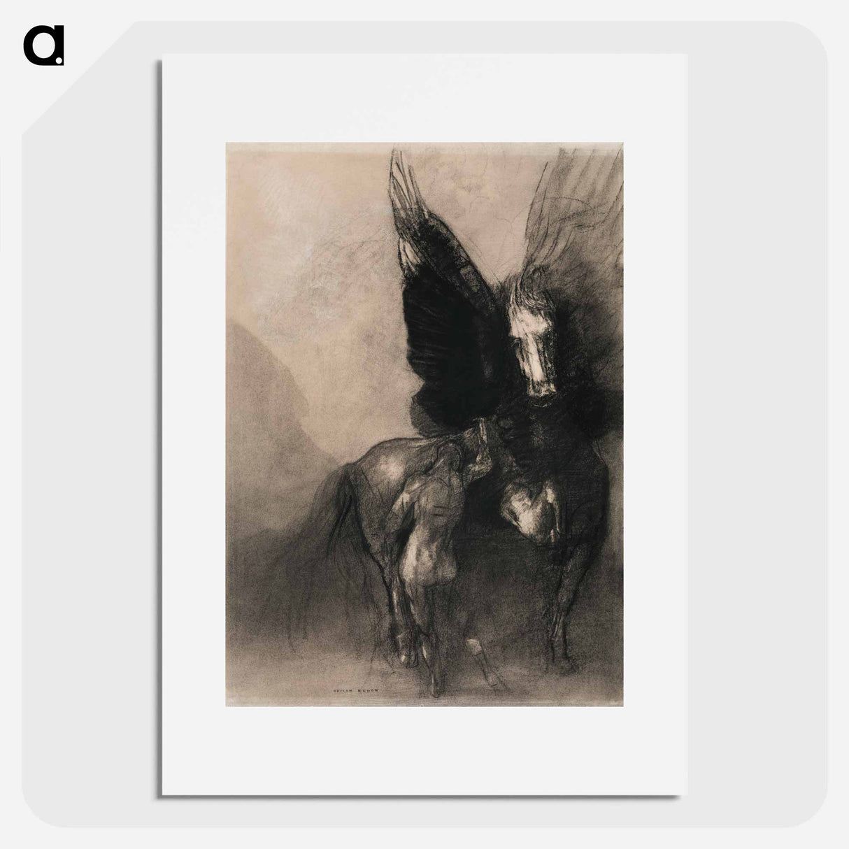 Pegasus and Bellerophon - Odilon Redon Poster.