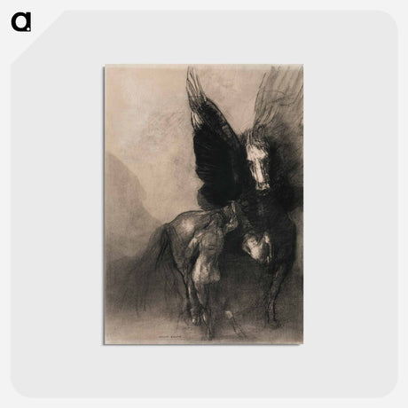 アートポストカード-Pegasus and Bellerophon - オディロン ルドン Postcard.