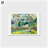 アートポストカード-The Big Tree - ポール ゴーギャン Postcard.