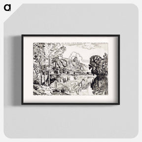 アートポスター-Les Andelys on a Summer Morning - ポール シニャック Poster.